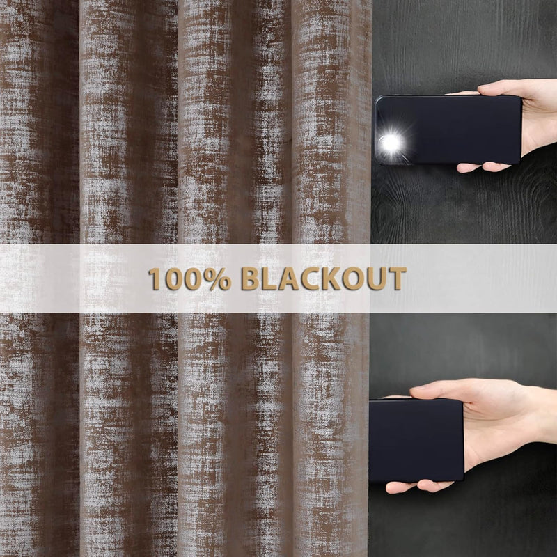Soft Velvet Curtains 100% Blackout for Window Bedroom