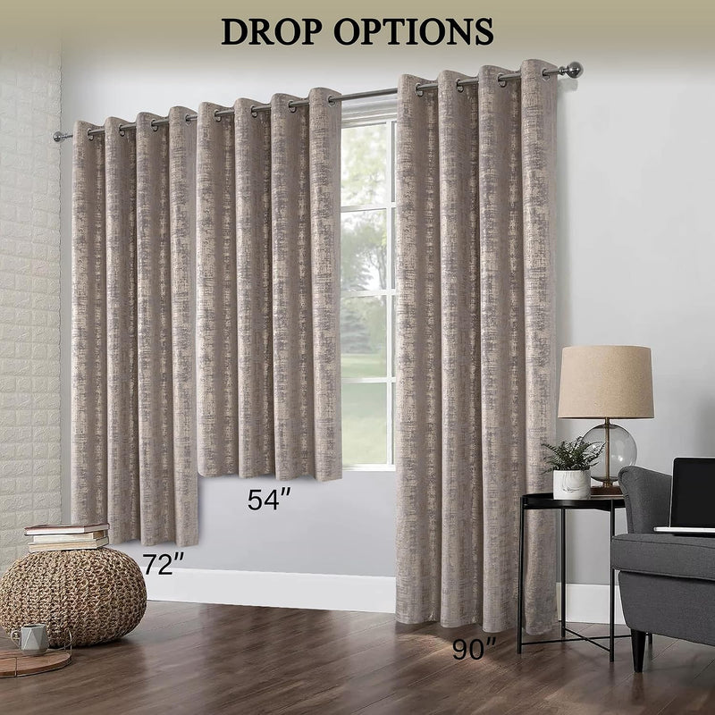 Soft Velvet Curtains 100% Blackout for Window Bedroom