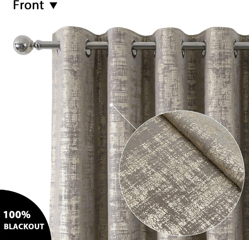 Soft Velvet Curtains 100% Blackout for Window Bedroom