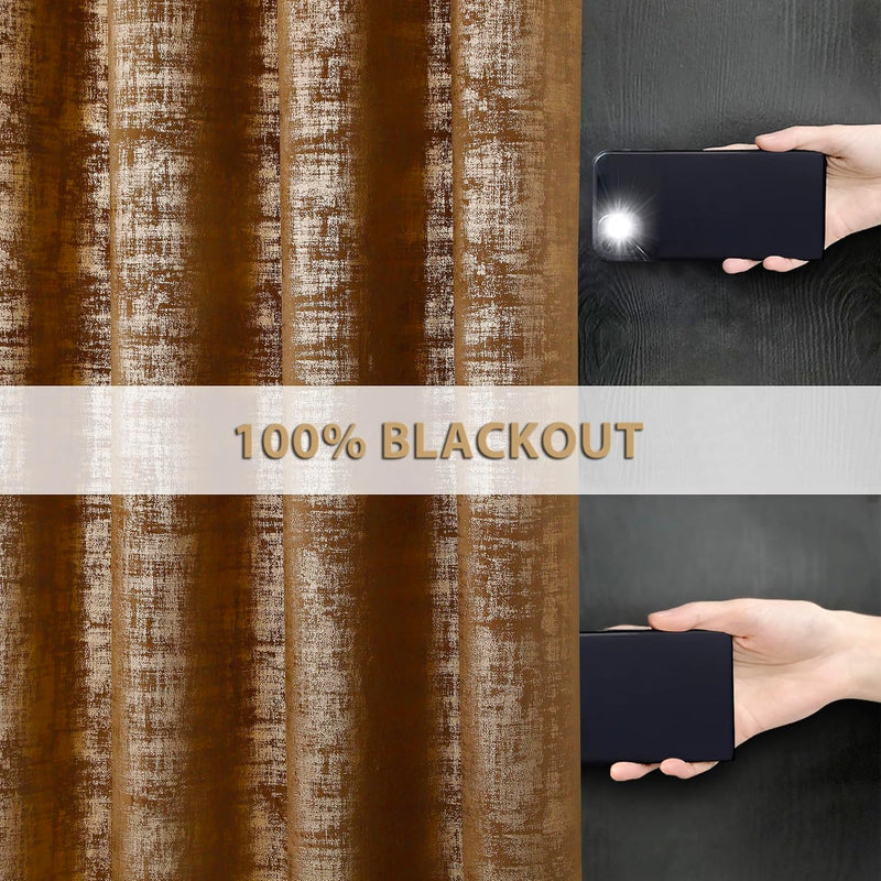 Soft Velvet Curtains 100% Blackout for Window Bedroom