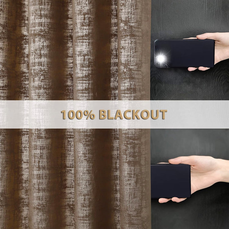 Soft Velvet Curtains 100% Blackout for Window Bedroom