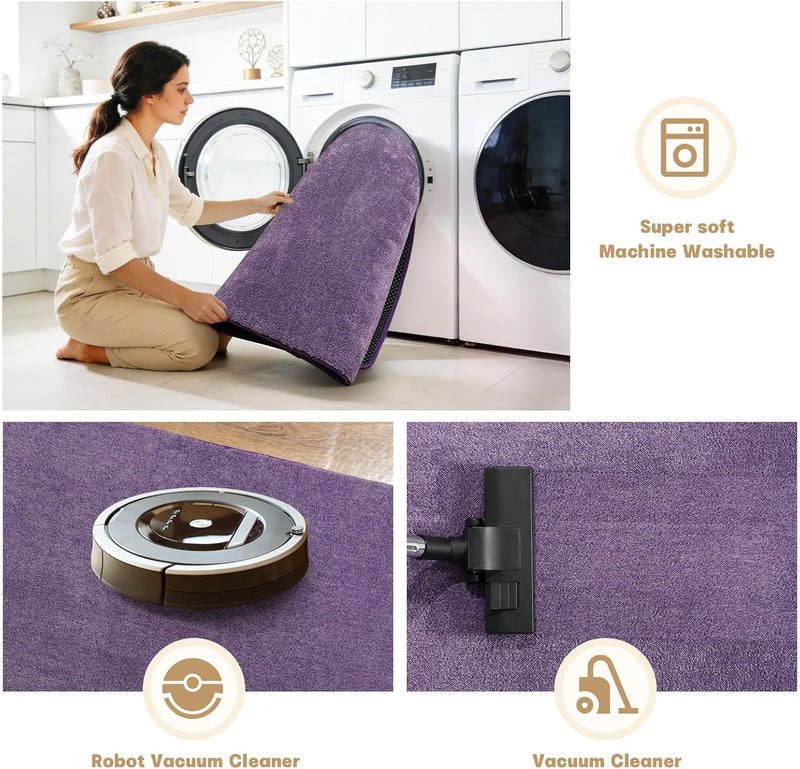 Soft Washable Rugs for Living Room Fluffy