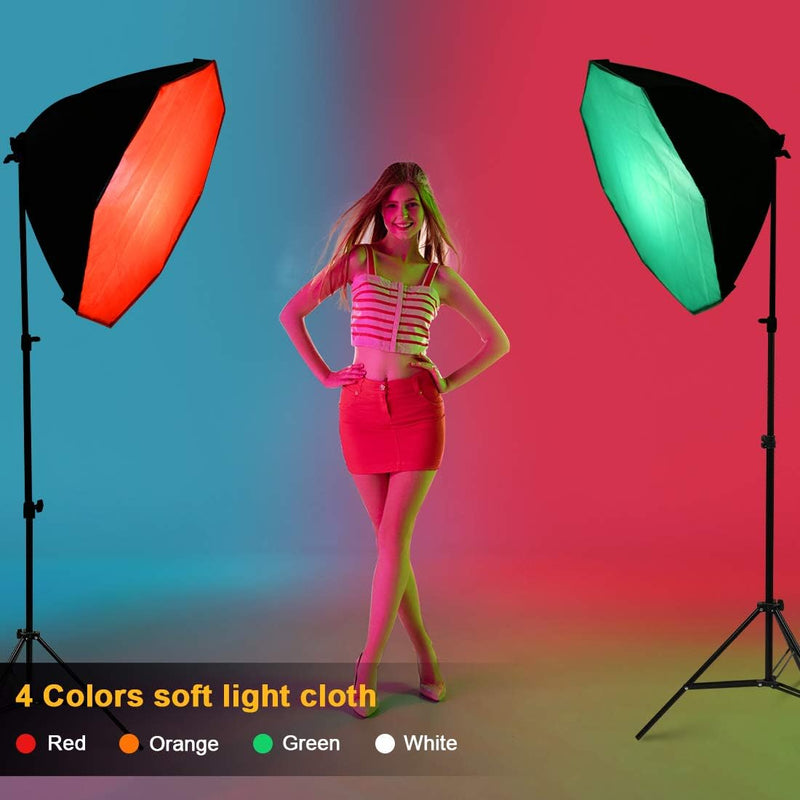 Softbox Continuous Lighting Kit for Camera Photo Video (2 Pack)