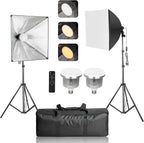 Softbox Lighting Kit 2 Packs Dimmable Soft Box