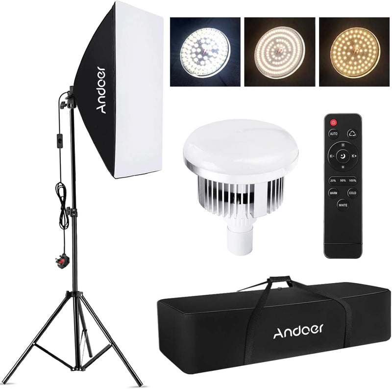 Softbox Lighting Kit 2800K-5700K 85W Bi-Colour Temperature LED