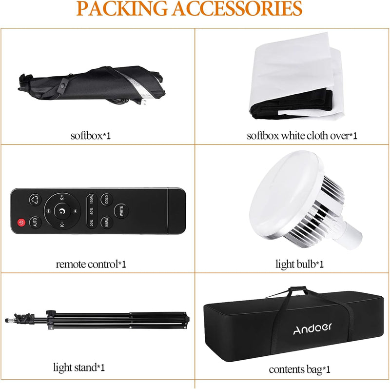 Softbox Lighting Kit 2800K-5700K 85W Bi-Colour Temperature LED