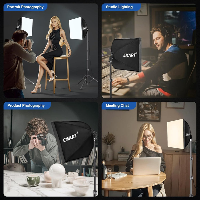 Softbox Lighting Kit Dimmable Soft Box (2 Pack)