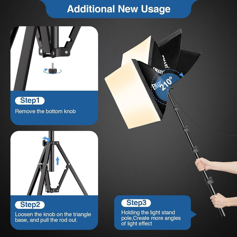 Softbox Lighting Kit Dimmable Soft Box (2 Pack)