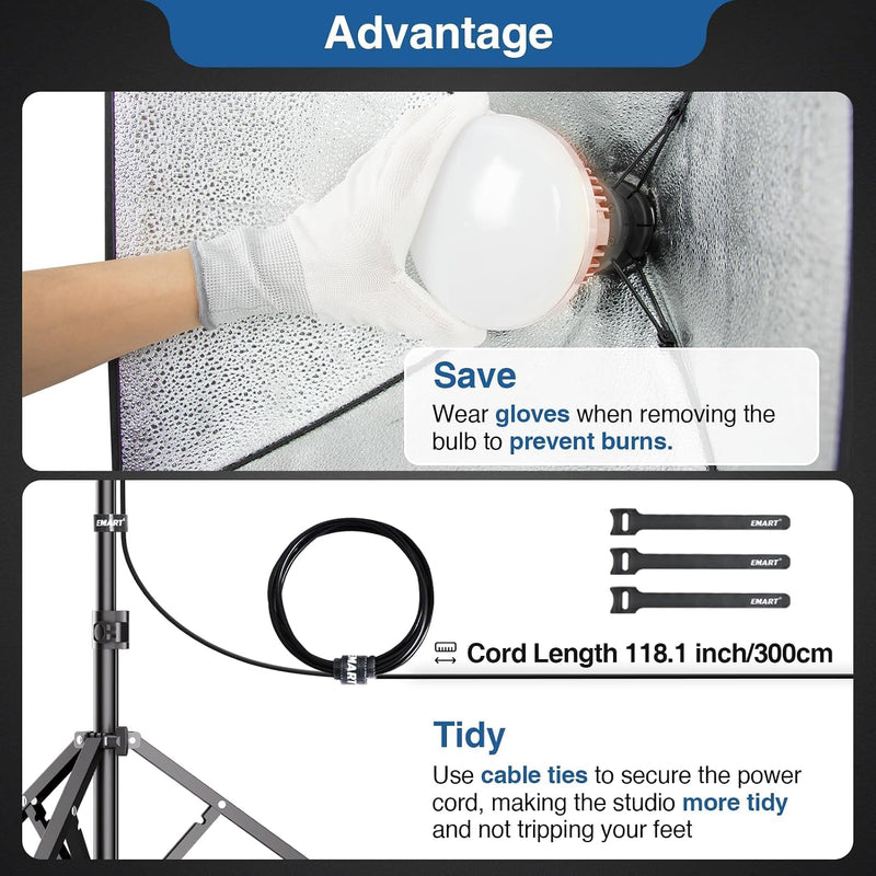 Softbox Lighting Kit Dimmable Soft Box (2 Pack)