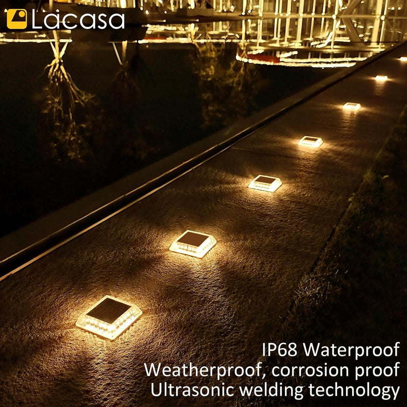 Solar Decking Lights Outdoor Garden 30lm Powered Step (8 Pack)