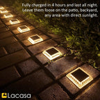 Solar Decking Lights Outdoor Garden 30lm Powered Step (8 Pack)