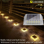 Solar Decking Lights Outdoor Garden 30lm Powered Step (8 Pack)