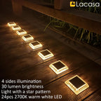Solar Decking Lights Outdoor Garden 30lm Powered Step (8 Pack)