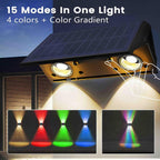 Solar Fence Lights Warm Up Down (12 Pack)