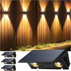 Solar Fence Lights Warm Up Down (12 Pack)