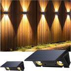 Solar Fence Lights Warm Up Down (12 Pack)