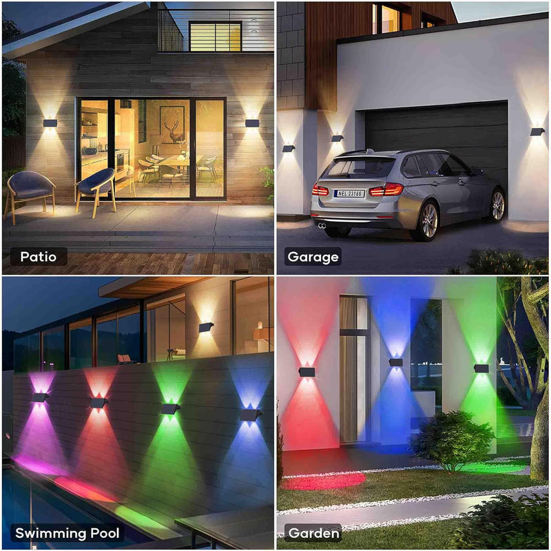 Solar Fence Lights Warm Up Down (12 Pack)