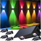 Solar Fence Lights Warm Up Down (12 Pack)