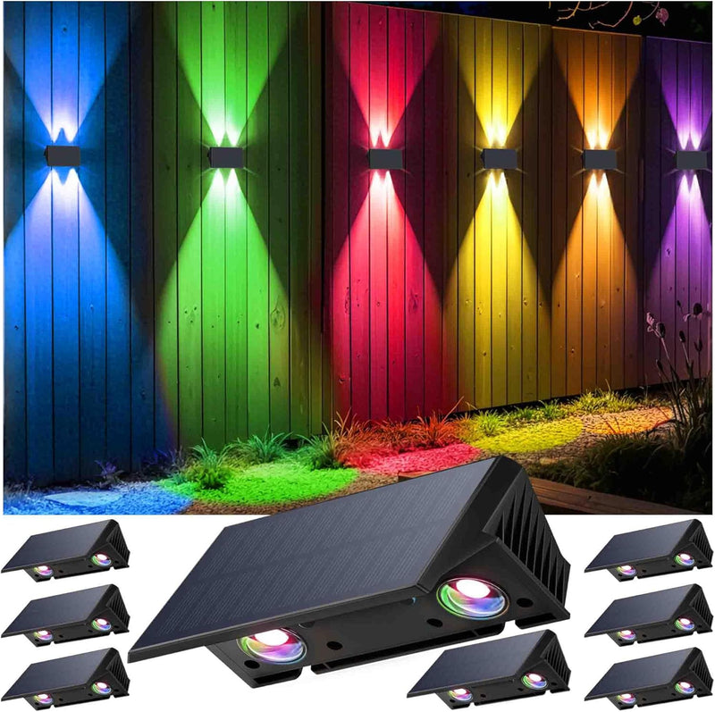 Solar Fence Lights Warm Up Down (12 Pack)