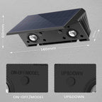 Solar Fence Lights Warm Up Down (12 Pack)