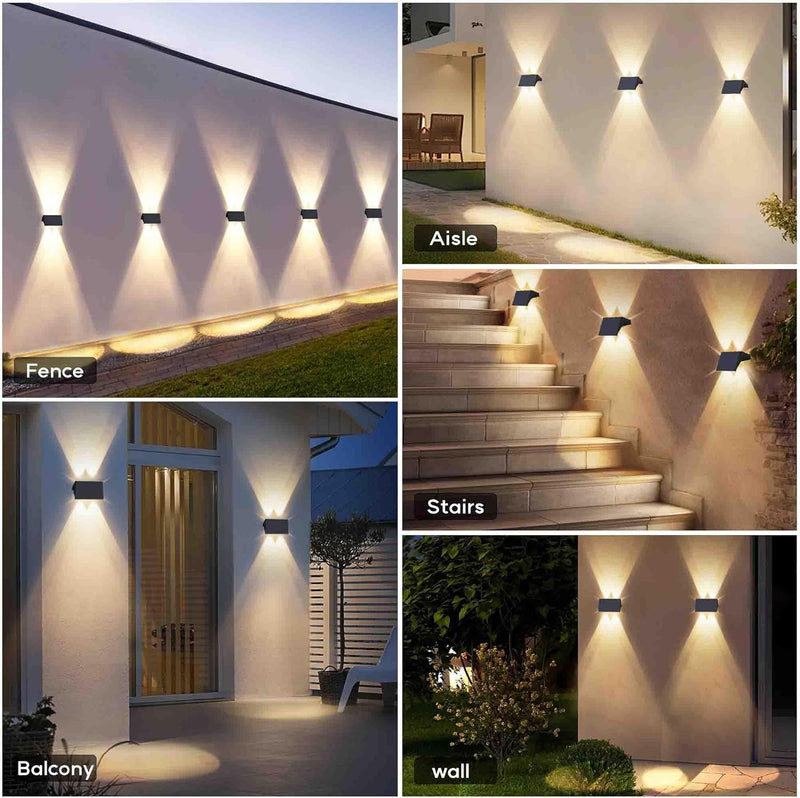 Solar Fence Lights Warm Up Down (12 Pack)