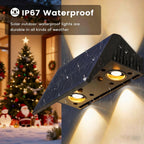 Solar Fence Lights Warm Up Down (12 Pack)