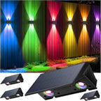Solar Fence Lights Warm Up Down (12 Pack)