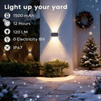 Solar Fence Lights Warm Up Down (12 Pack)