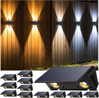Solar Fence Lights Warm Up Down (12 Pack)