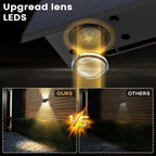 Solar Fence Lights Warm Up Down (12 Pack)