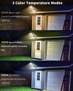 Solar Flood Lights Outdoor 6ah High Power Street (2 Pack)