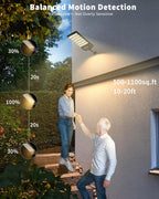 Solar Flood Lights Outdoor 6ah High Power Street (2 Pack)