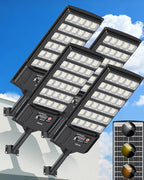 Solar Flood Lights Outdoor 6ah High Power Street (2 Pack)