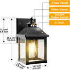 Solar Wall Lights Waterproof Motion Sensor Security Light (2 Pack)