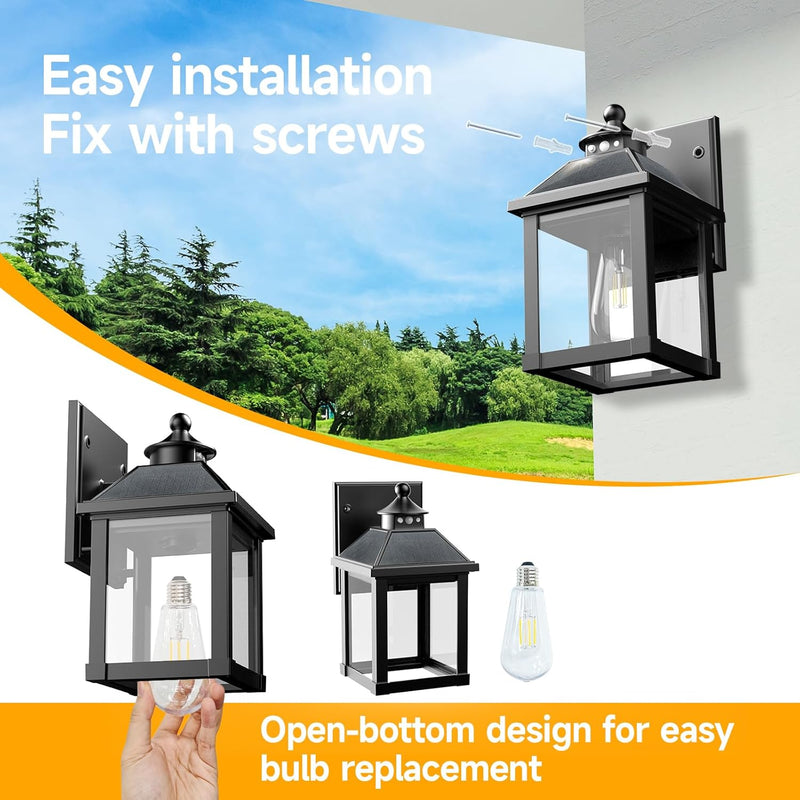 Solar Wall Lights Waterproof Motion Sensor Security Light (2 Pack)