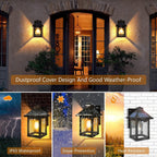 Solar Wall Lights Waterproof Motion Sensor Security Light (2 Pack)
