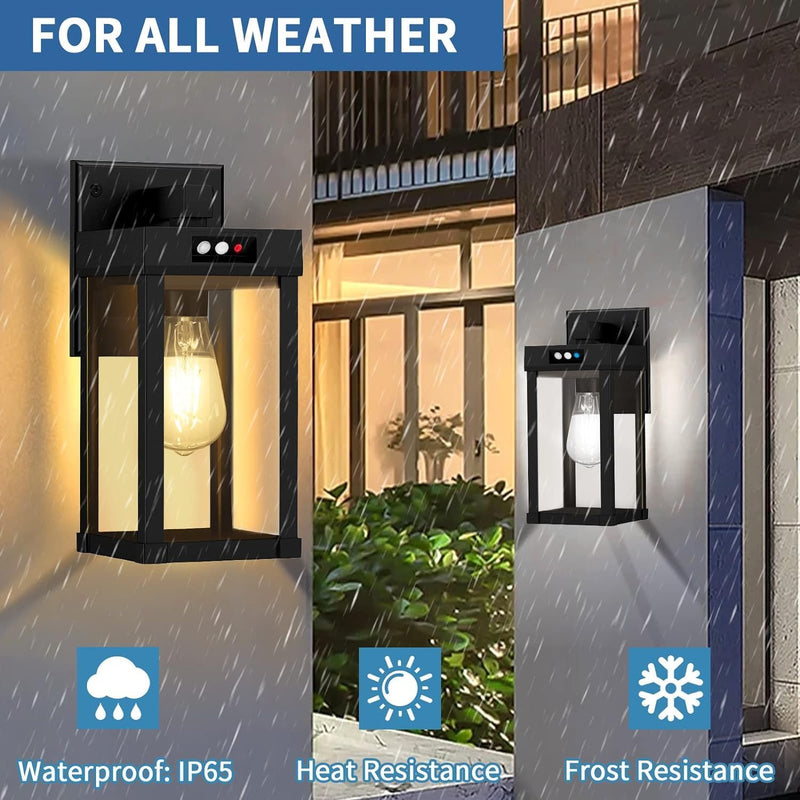 Solar Wall Lights Waterproof Motion Sensor Security Light (2 Pack)