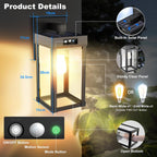 Solar Wall Lights Waterproof Motion Sensor Security Light (2 Pack)