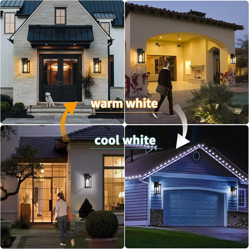 Solar Wall Lights Waterproof Motion Sensor Security Light (2 Pack)