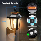 Solar Wall Lights Waterproof Motion Sensor Security Light (2 Pack)