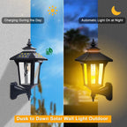 Solar Wall Lights Waterproof Motion Sensor Security Light (2 Pack)