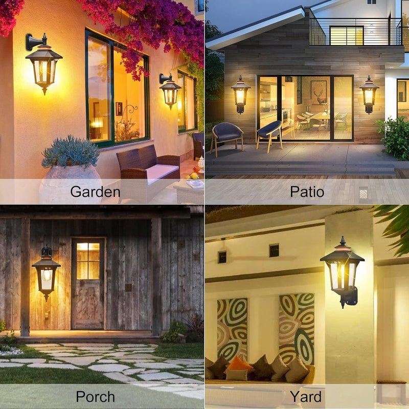 Solar Wall Lights Waterproof Motion Sensor Security Light (2 Pack)