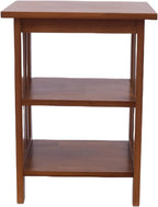 Solid Frame 2 Storage Shelves Night Table Farmhouse