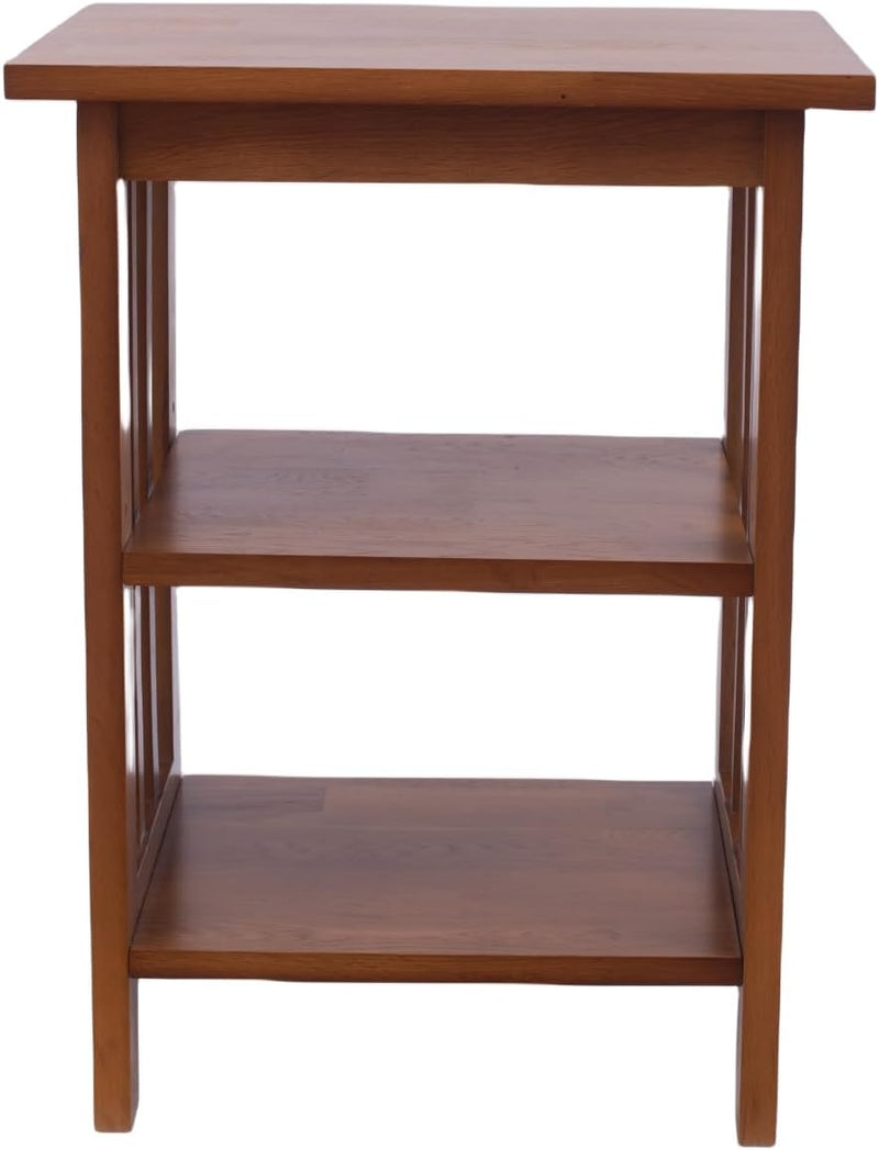 Solid Frame 2 Storage Shelves Night Table Farmhouse