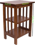 Solid Frame 2 Storage Shelves Night Table Farmhouse