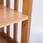 Solid Frame 2 Storage Shelves Night Table Farmhouse