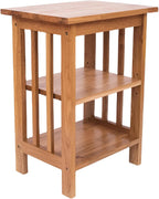 Solid Frame 2 Storage Shelves Night Table Farmhouse