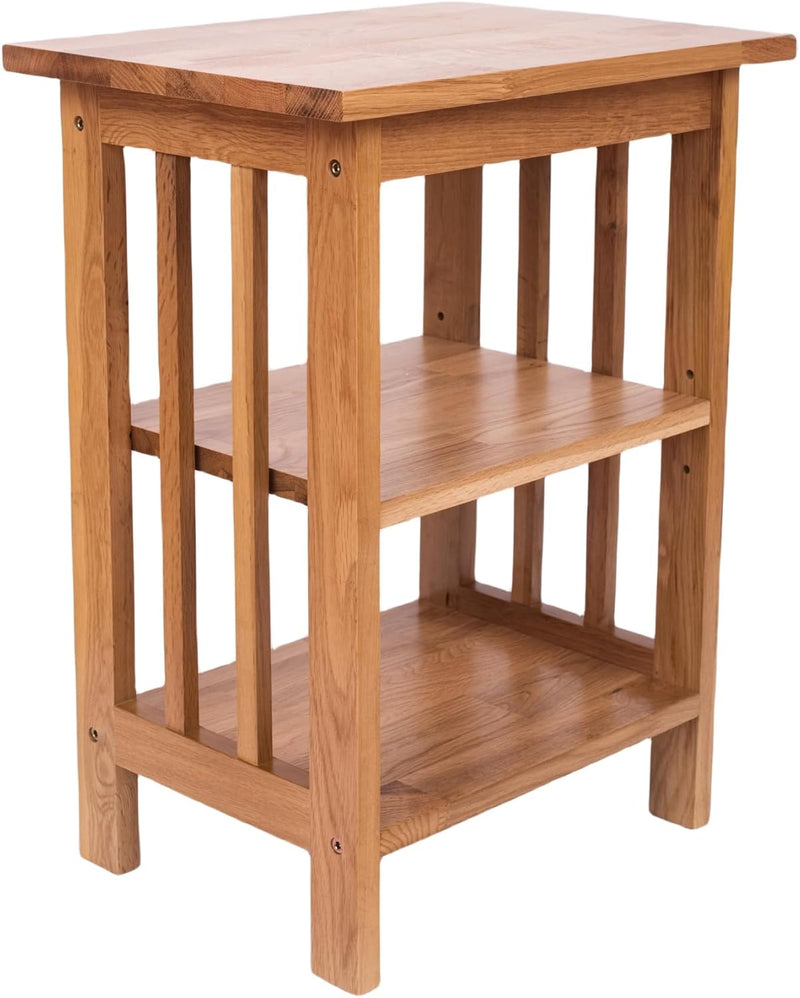 Solid Frame 2 Storage Shelves Night Table Farmhouse