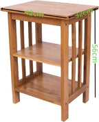 Solid Frame 2 Storage Shelves Night Table Farmhouse
