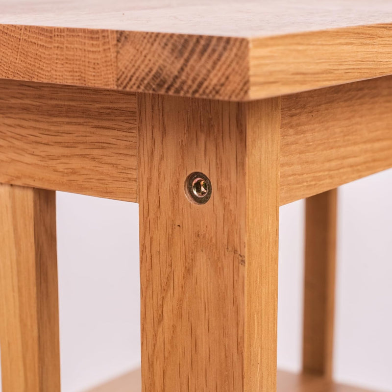 Solid Frame 2 Storage Shelves Night Table Farmhouse
